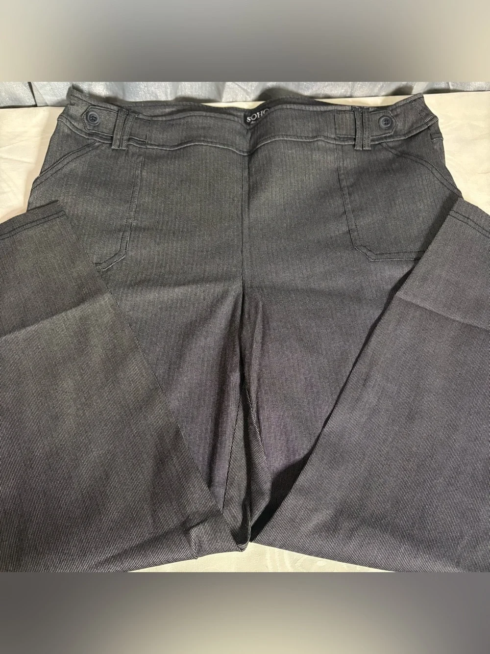 Soho dark grey pinstripe trousers woman’s XL